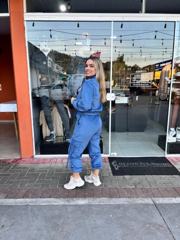 Conjunto Mari Azul em Veludo Cotelê - Imagem 4