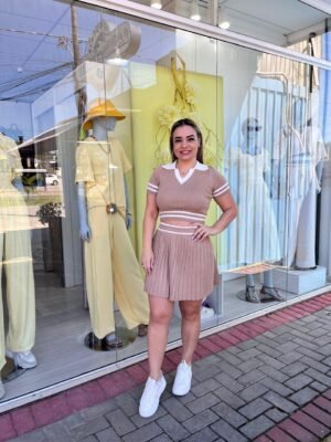 Conjunto Canelado Premium Nude – Elegância e Sofisticação Casual