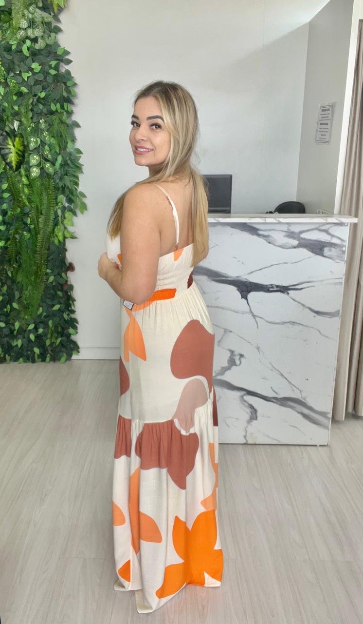 Vestido Longo Estampado – Alegre e Sofisticado - Imagem 3