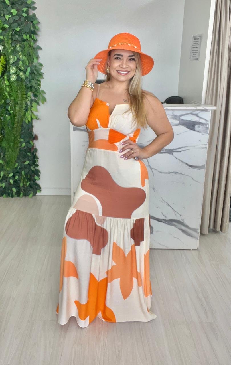 Vestido Longo Estampado – Alegre e Sofisticado - Imagem 4