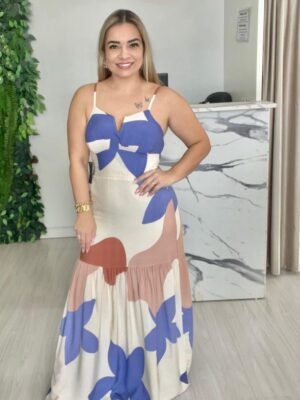 Vestido Longo Estampado – Leve e Elegante